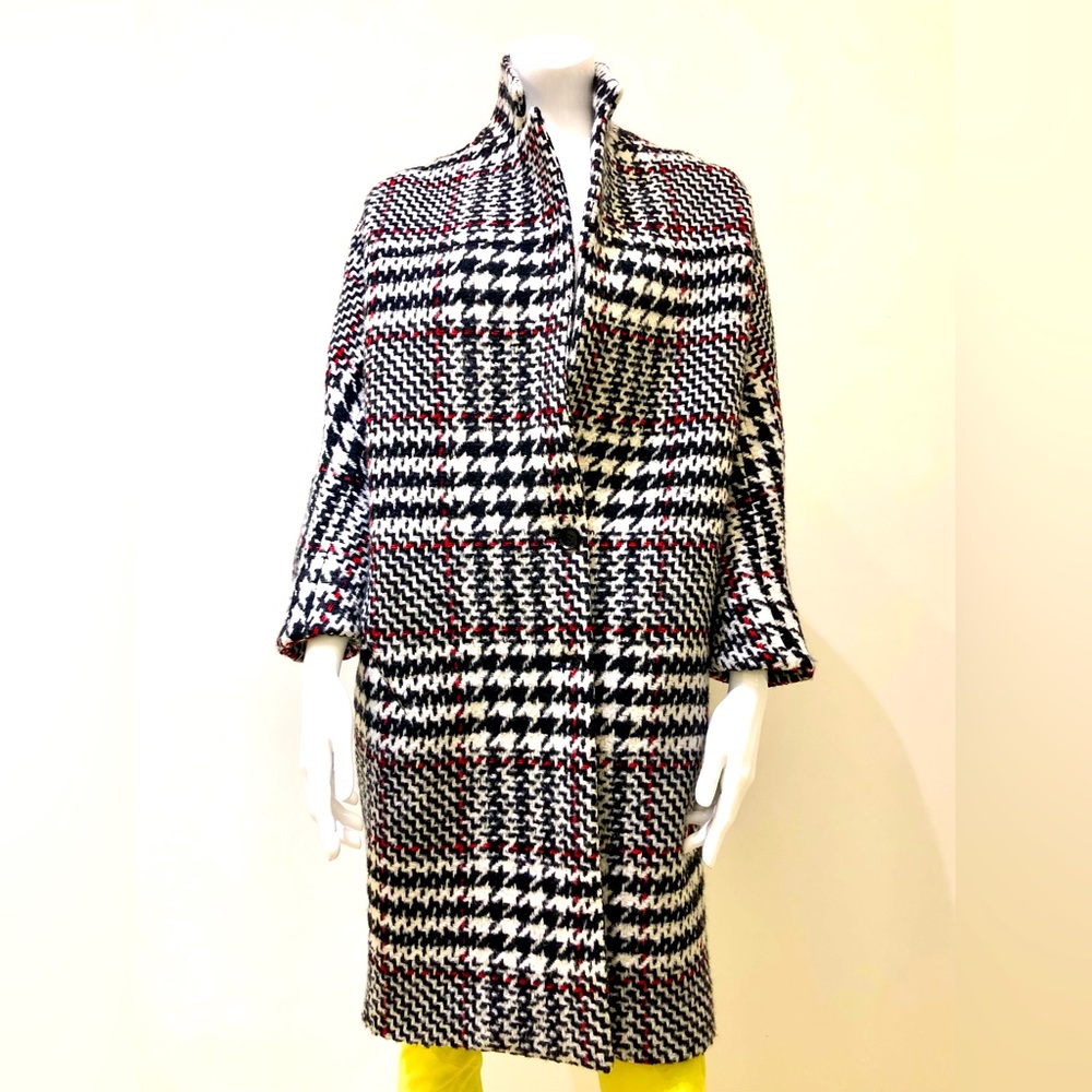 New! Kiton checked wool/cashmere coat